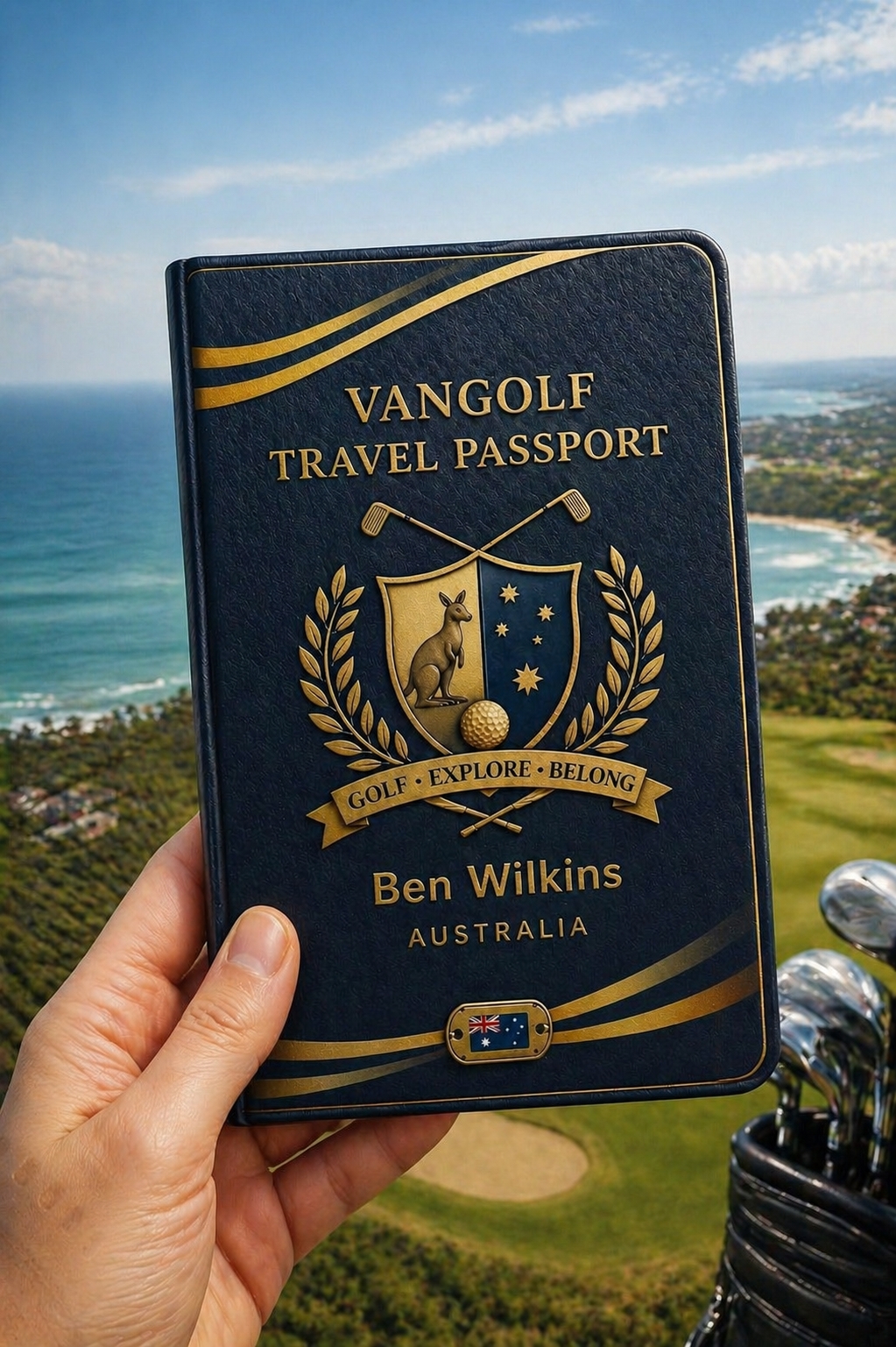 VanGolf screen showing integrated golf trip planning experience